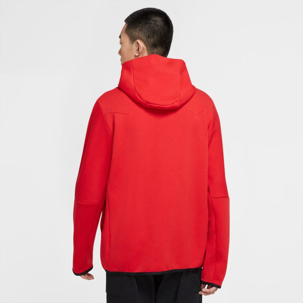 Nike Men's Sportswear Tech Fleece Full Zip Hoodie, University Red/Black / 2XL