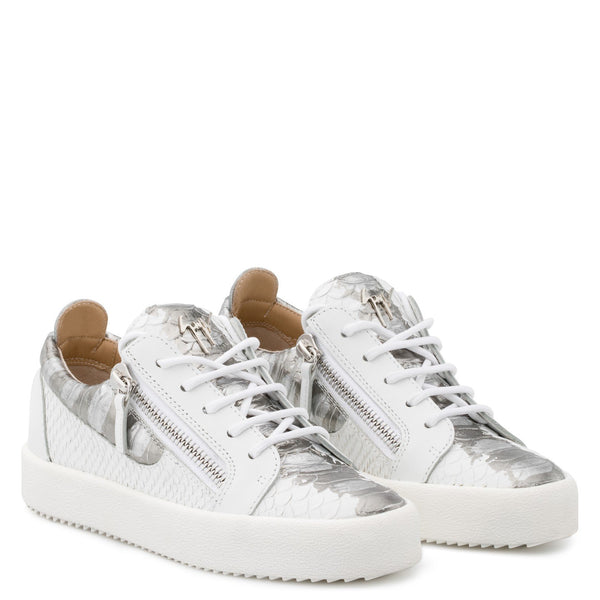 MOSCHINO SNAKESKIN HIGH-TOP SNEAKERS IN SNAKE MULTI