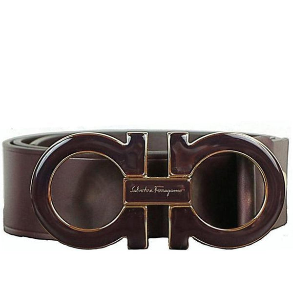 Men's Gancini Leather Belt by Salvatore Ferragamo