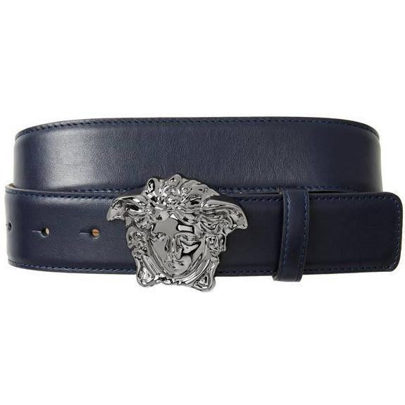 Versace Medusa Buckle Leather Belt on SALE