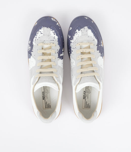 MAISON MARGIELA Replica Paint Splatter Sneaker, White/Pewter