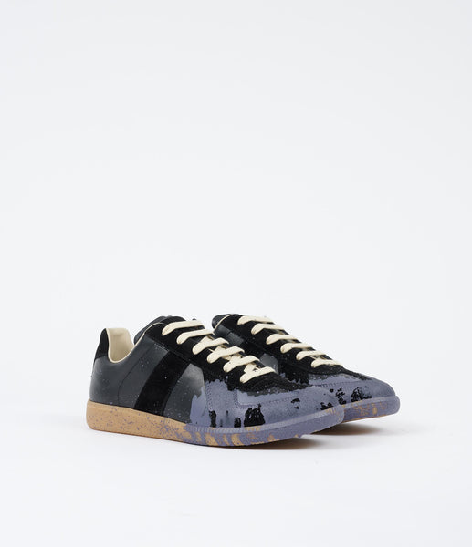 MAISON MARGIELA Replica Paint Splatter Sneaker, Black/Pewter