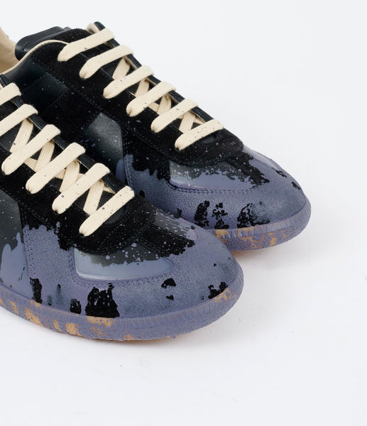 MAISON MARGIELA Replica Paint Splatter Sneaker, Black/Pewter