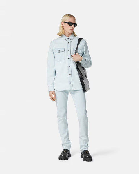 VERSACE DENIM SHIRT, Light Blue