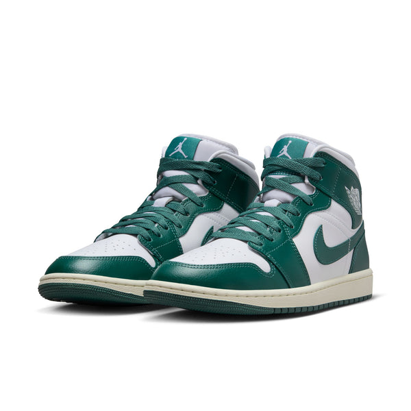 WMNS Air Jordan 1 Mid, WHITE/OXIDIZED GREEN-SAIL