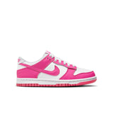 Nike Dunk Low (GS), WHITE/LASER FUCHSIA