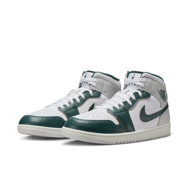 Air Jordan 1 Mid SE, WHITE/OXIDIZED GREEN-SAIL-NEUTRAL GREY