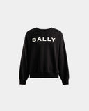 BALLY LOGO SWEATSHIRT IN COTTON, BLACK