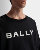 BALLY LOGO SWEATSHIRT IN COTTON, BLACK