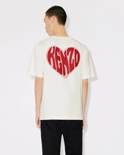 KENZO HEART OVERSIZE T-SHIRT, OFF WHITE