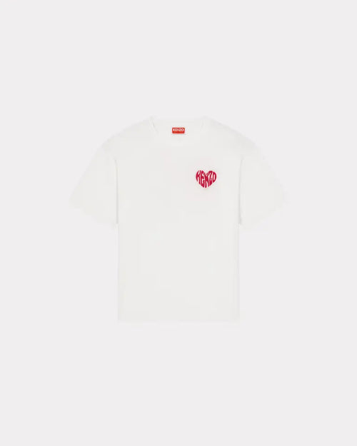 KENZO HEART OVERSIZE T-SHIRT, OFF WHITE