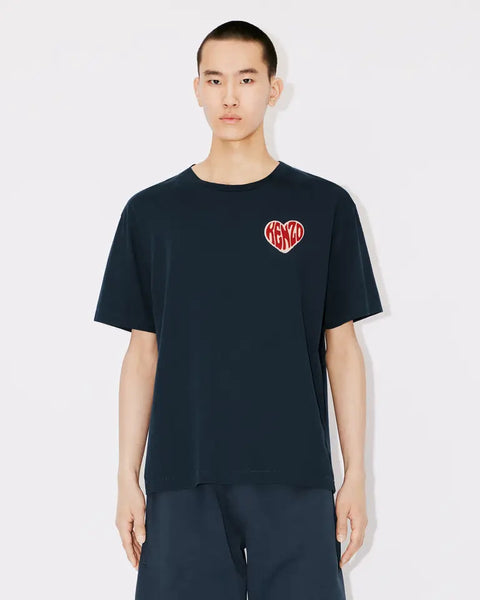 KENZO HEART OVERSIZE T-SHIRT, MIDNIGHT BLUE