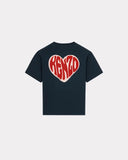 KENZO HEART OVERSIZE T-SHIRT, MIDNIGHT BLUE