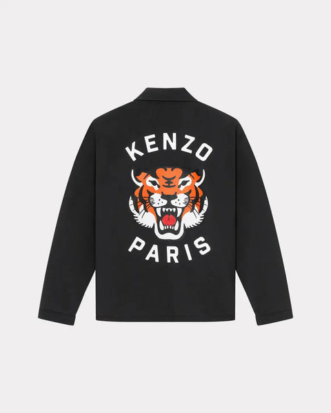 KENZO LUCKY TIGER QUILTED COACH JACKET, BLACK