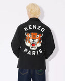 KENZO LUCKY TIGER QUILTED COACH JACKET, BLACK