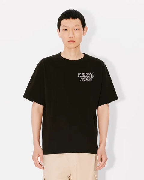 KENZO CONSTELLATION EMBROIDERED OVERSIZED T-SHIRT, BLACK