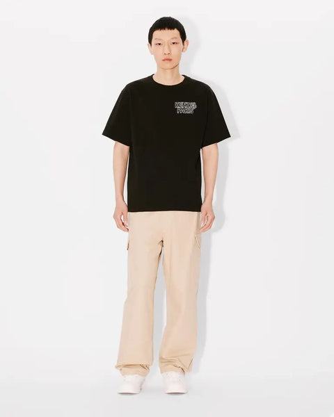 KENZO CONSTELLATION EMBROIDERED OVERSIZED T-SHIRT, BLACK