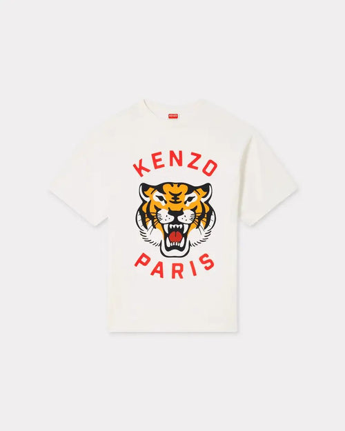 KENZO LUCKY TIGER OVERSIZE T-SHIRT, OFF WHITE