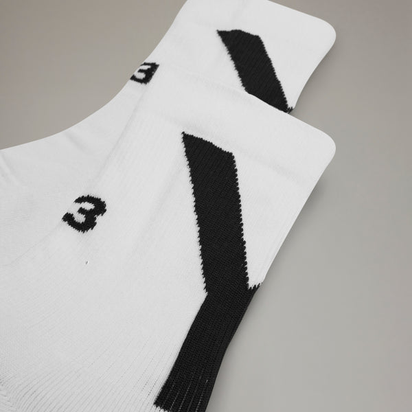 Y-3 HI SOCKS, WHITE