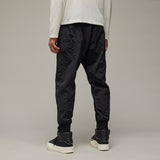 Y-3 CRINKLE NYLON CUFFED PANTS, BLACK