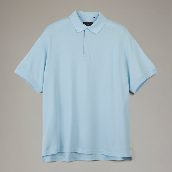 Y-3 SHORT SLEEVE POLO, ICE BLUE