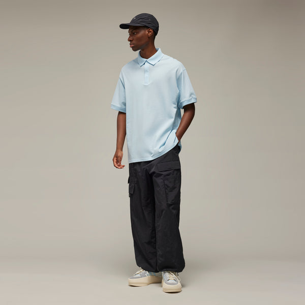 Y-3 SHORT SLEEVE POLO, ICE BLUE