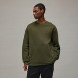 Y-3 LOOSE CREW SWEATER, NIGHT CARGO