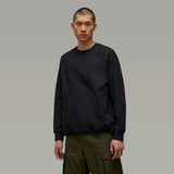 Y-3 LOOSE CREW SWEATER, BLACK