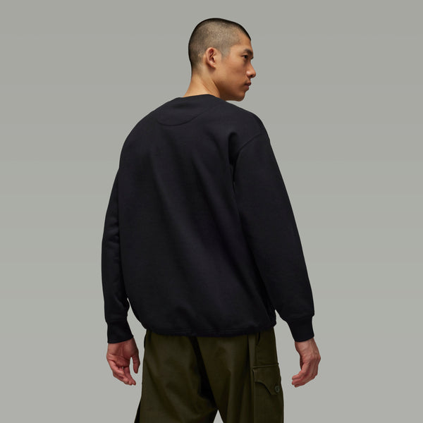 Y-3 LOOSE CREW SWEATER, BLACK