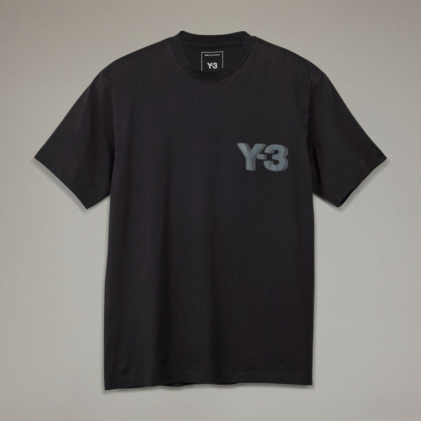 Y-3 LOGO SHORT SLEEVE TEE, BLACK