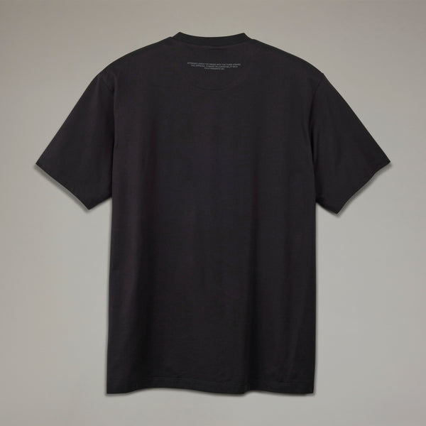 Y-3 LOGO SHORT SLEEVE TEE, BLACK