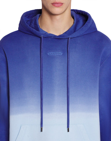 LANVIN OVERSIZED HOODIE WITH A GRADIENT EFFECT, AZUR