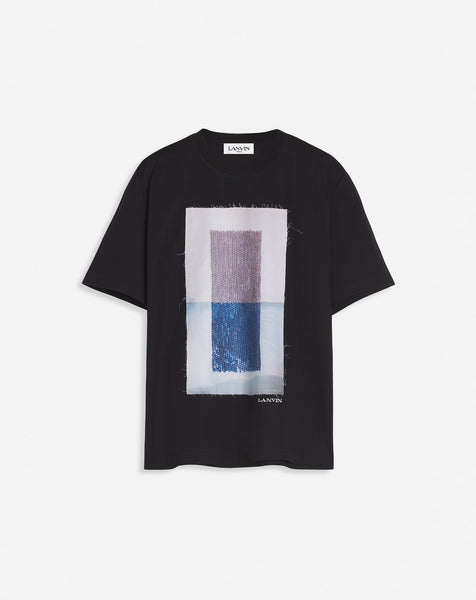 LANVIN T-SHIRT WITH AN ARCHIVES PRINT, BLACK