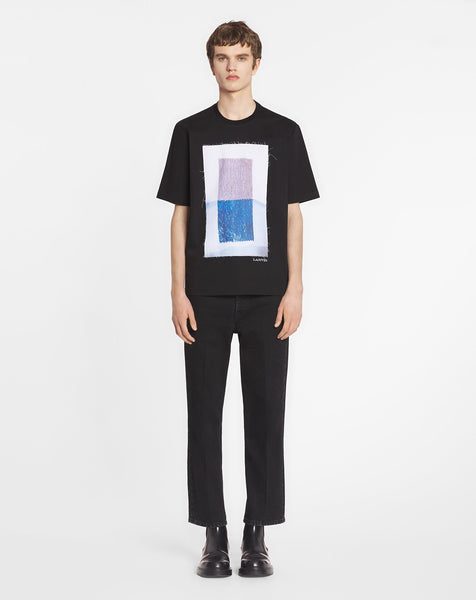 LANVIN T-SHIRT WITH AN ARCHIVES PRINT, BLACK