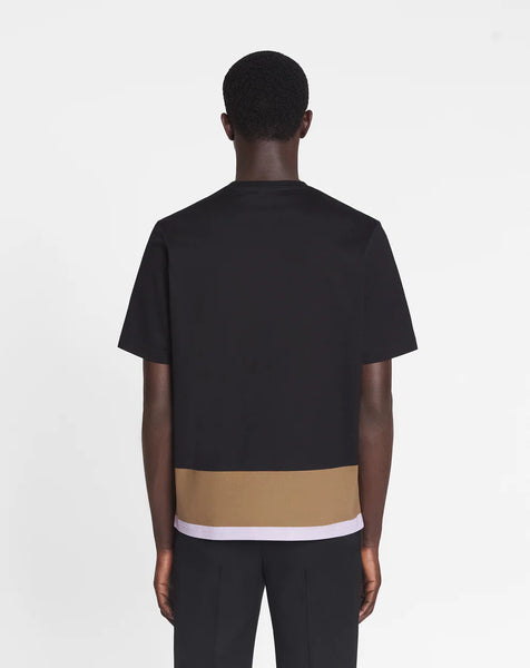 LANVIN STRIPED T-SHIRT, BLACK