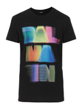 BALMAIN PRINTED T-SHIRT, BLACK