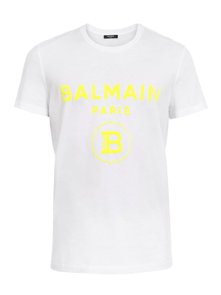 BALMAIN STRIPED T-SHIRT, WHITE/NAVY