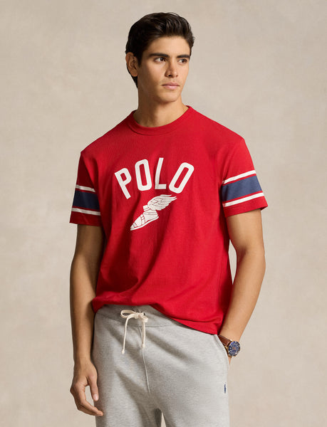 Polo Ralph Lauren Classic Fit Graphic Slub Jersey T-Shirt, Red