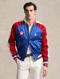 Polo Ralph Lauren Team USA Satin Baseball Jacket, Ralph Red/Rugby Royal