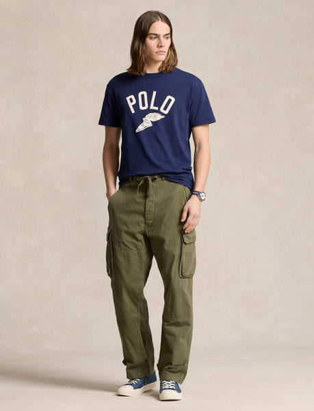 Polo Ralph Lauren Classic Fit Graphic Slub Jersey T-Shirt, Navy