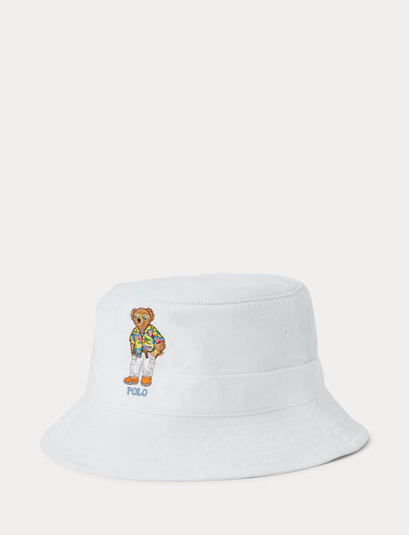 Polo Ralph Lauren Polo Bear Twill Bucket Hat, White