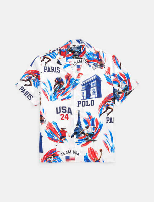 Polo Ralph Lauren Team USA Print Camp Shirt, Multi