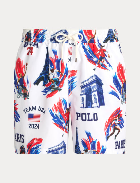 Polo Ralph Lauren Team USA Print Camp Shirt, Multi