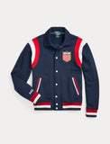 Polo Ralph Lauren Team USA Fleece Baseball Jacket, Refined Navy Multi