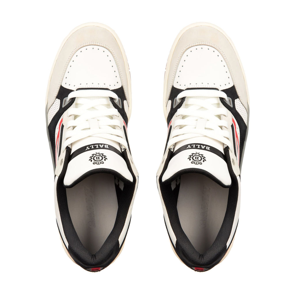 BALLY Plain Calf Leather Trainer, White/ Black – OZNICO