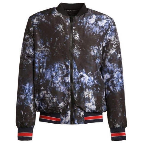 ICEBERG Reversible Short Down Bomber Jacket, Black/ Multi