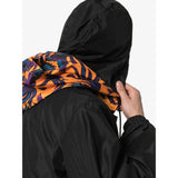 KENZO Logo Print Hooded Windbreaker Jacket, Black-OZNICO