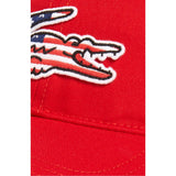 USA – LACOSTE OZNICO Red Appliqué Cap, Big Croc Baseball