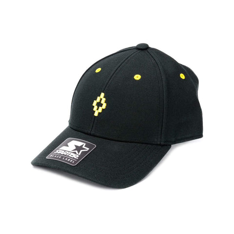 MARCELO BURLON Starter Cross Cap, Black/ Yellow