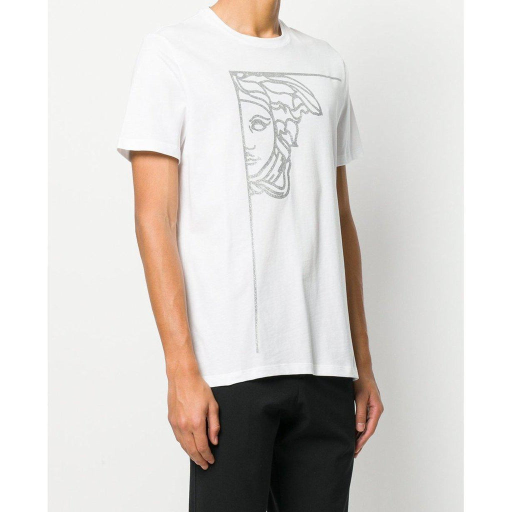 VERSACE COLLECTION Half Medusa Print T-Shirt, White – OZNICO